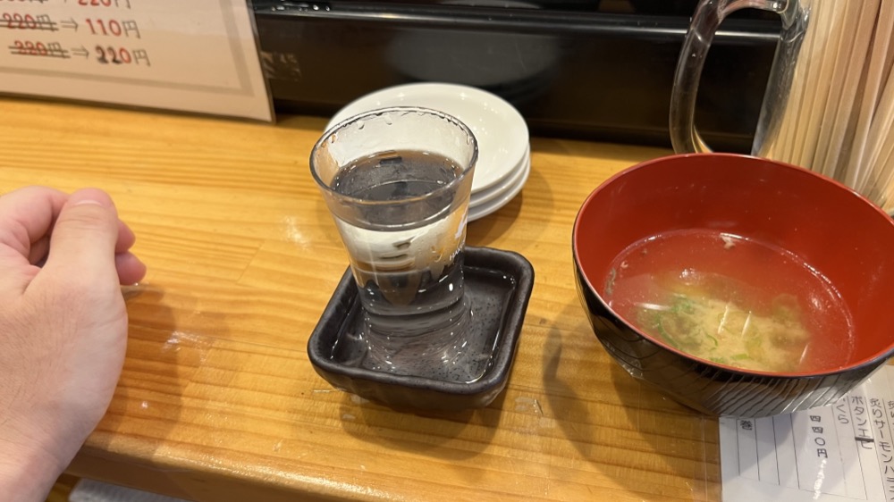 神田 立ち食い寿司 大松で日本酒